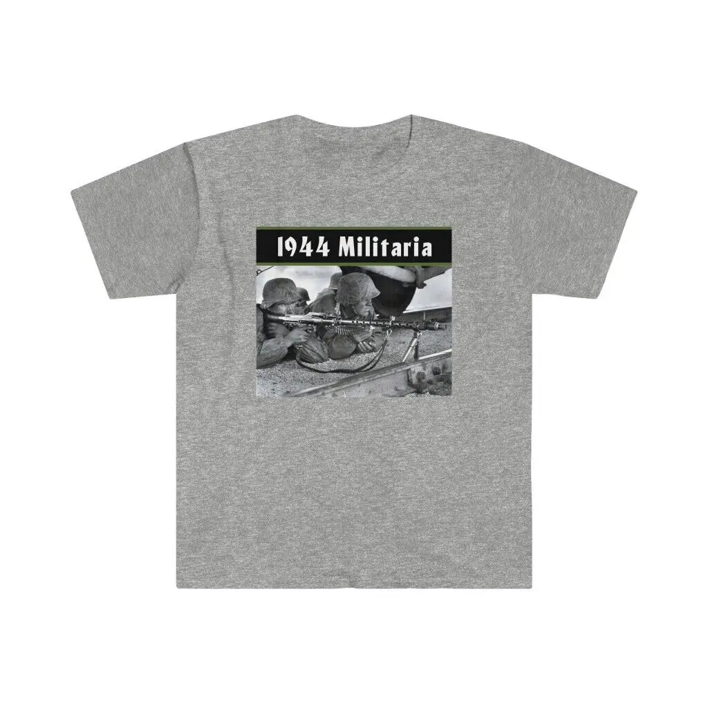 1944 Militaria Elite Mg34 Crew Railroad T-Shirt Unisex Softstyle Maniche Lunghe O Corte