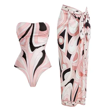 Sexy Women 2Pcs Halter Bikini Swimsuits Female Push Up Swimwear Micro Bikinis Bathingsuit Swim Suit Beachwear Printed Biquini 1