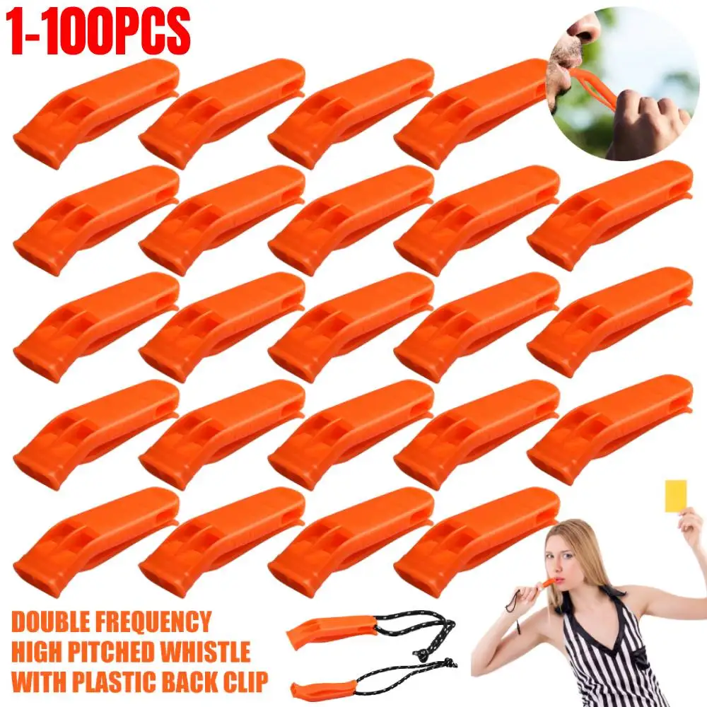 1-100PCS Survival Whistle Outdoor Camping Hiking Sports