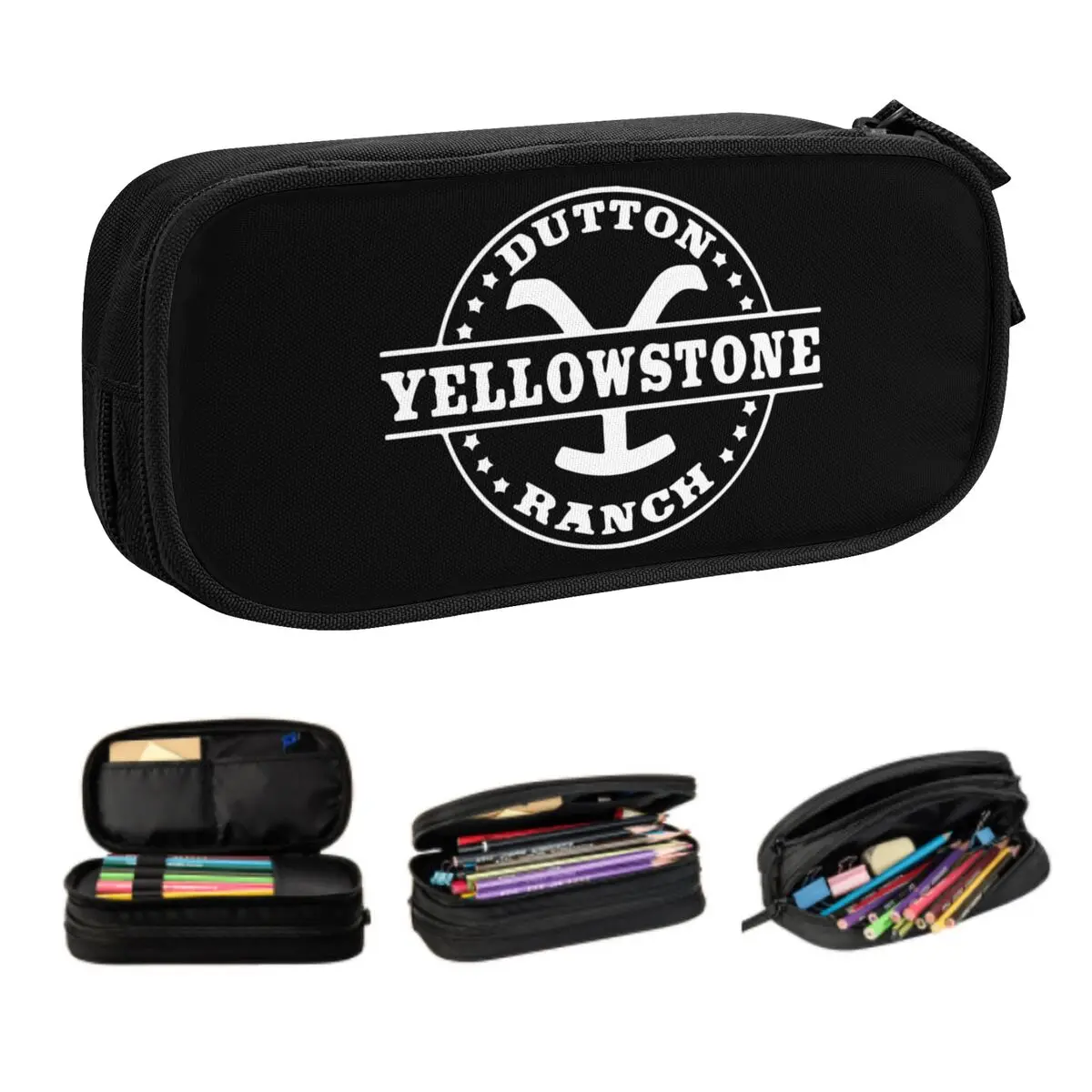 

Милые пеналы Yellowstone для девочек и мальчиков, большая сумка для карандашей с наполнителем, студенческие канцелярские принадлежности