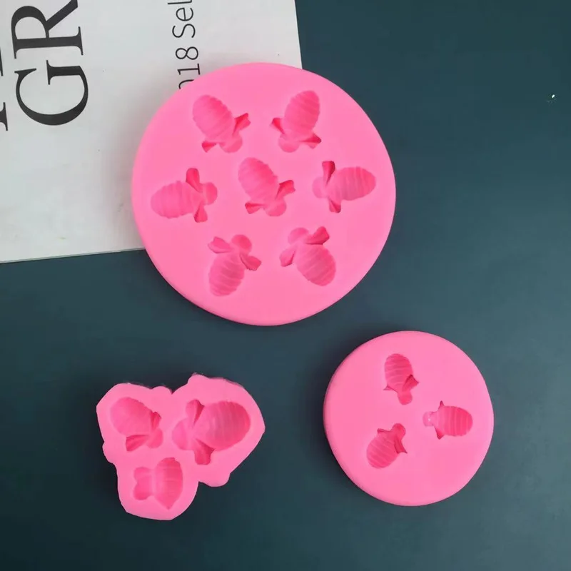DIY 베이킹 도구 꿀벌 벌집 실리콘 몰드 초콜릿 캔디 케이크 장식 도구 점토 석고 베이킹 몰드 장식 도구