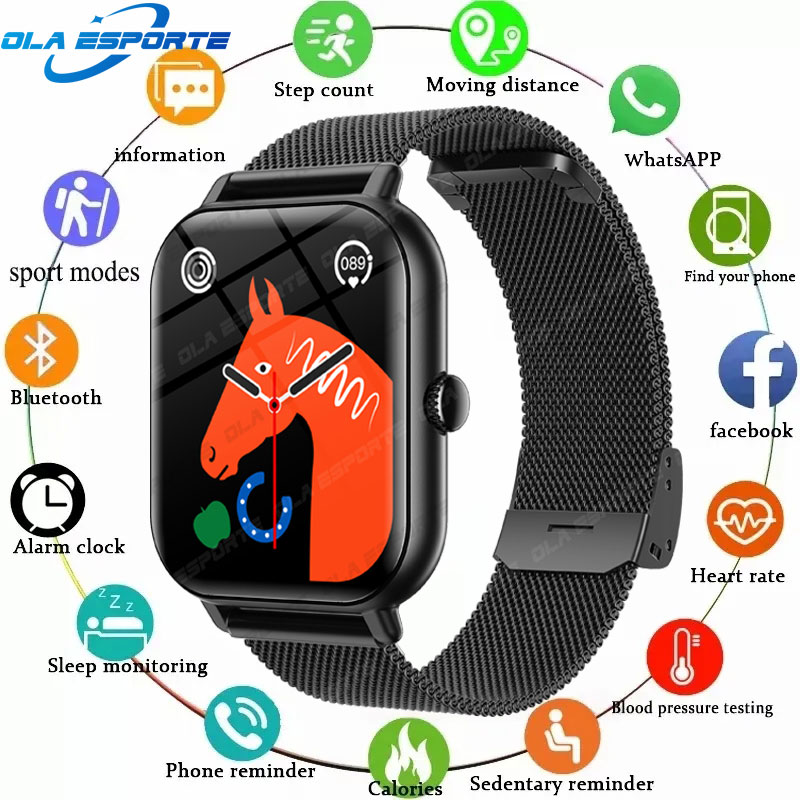  Ola Esporte Smart Watch 2024 Men Women Sport SmartWatch Phone Call Waterproof DIY Watch Face GPS Band 