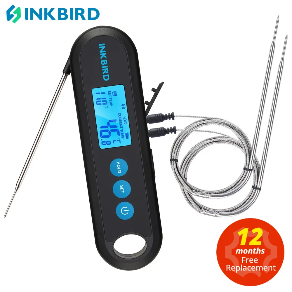 Chargeable INKBIRD Digital Bluetooth bbq thermometer temperature meat TWO PROBES 