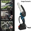 8 Inch Electric Chain Saw Mini Handheld Portable Chainsaw Tree Wood Cutter Pruning Garden Power Tool Compatible Makita Battery 2