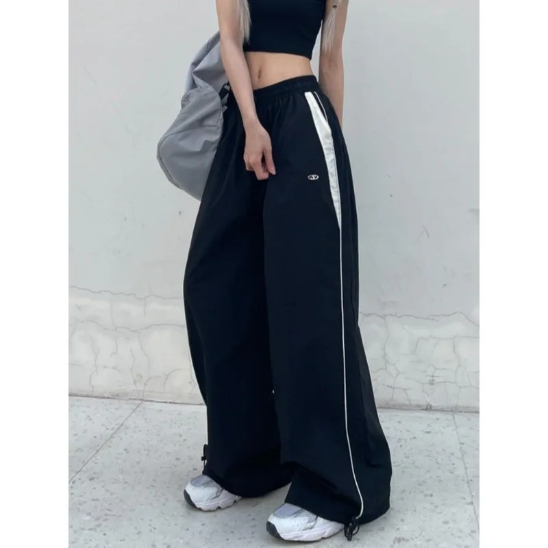 Deeptown Women's Joggers Cargo Track Pants Baggy Korean Streetwear Y2k Sports Trousers Oversize Hippie Harajuku Female Joggings