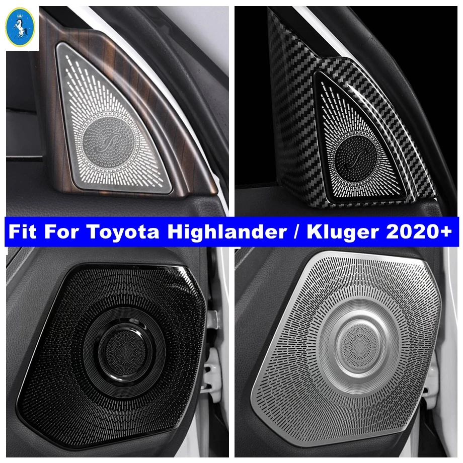 

Inner Window Glass Pillar A / Door Stereo Speaker Audio Loudspeaker Sound Cover Trim For Toyota Highlander / Kluger 2020 - 2023