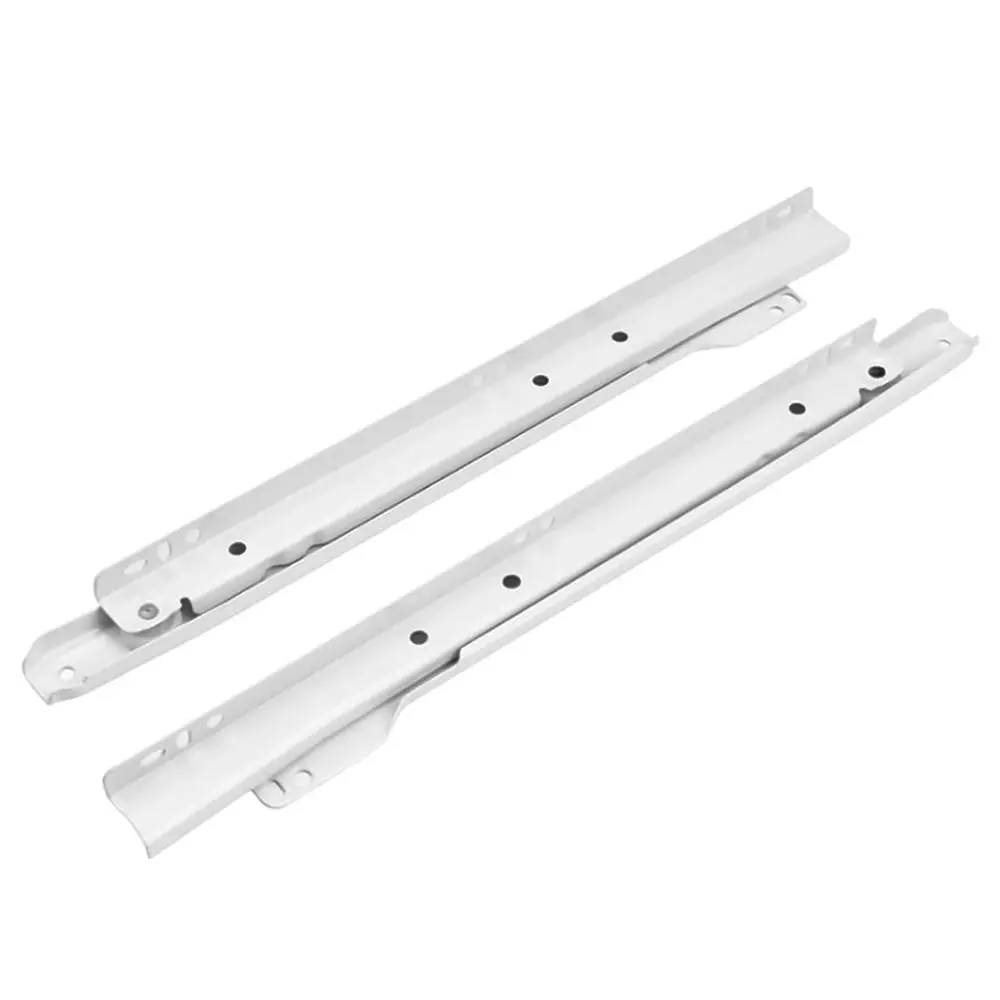 1Pair Drawer Slides Mute Two Cabinet Rails Drawer Track Slides Computer Table Chute Cabinets Keyboard Roller Pulley Furniture Cabinets Slides
