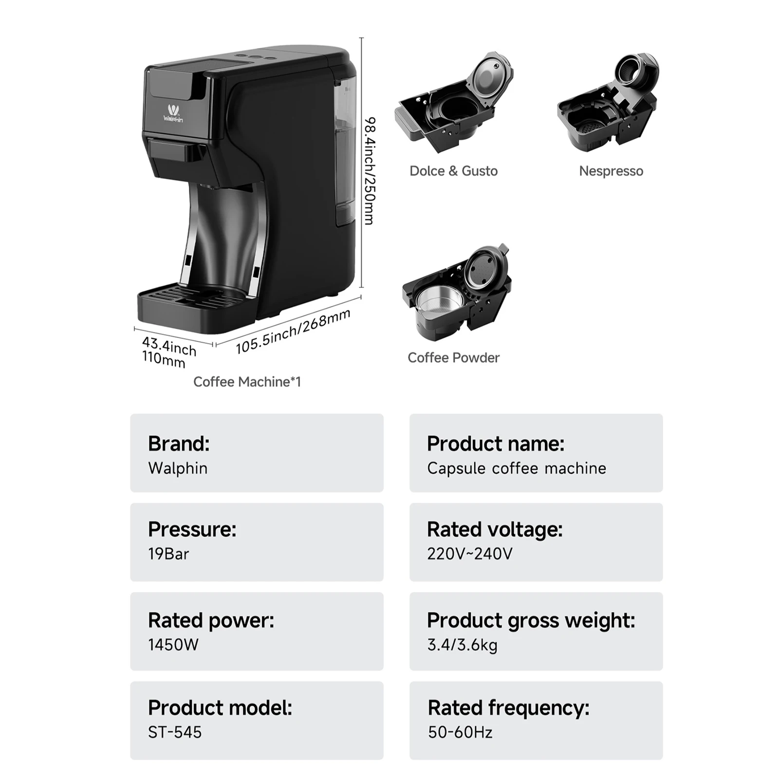 ماكينة قهوة اسبريسو 3 في 1