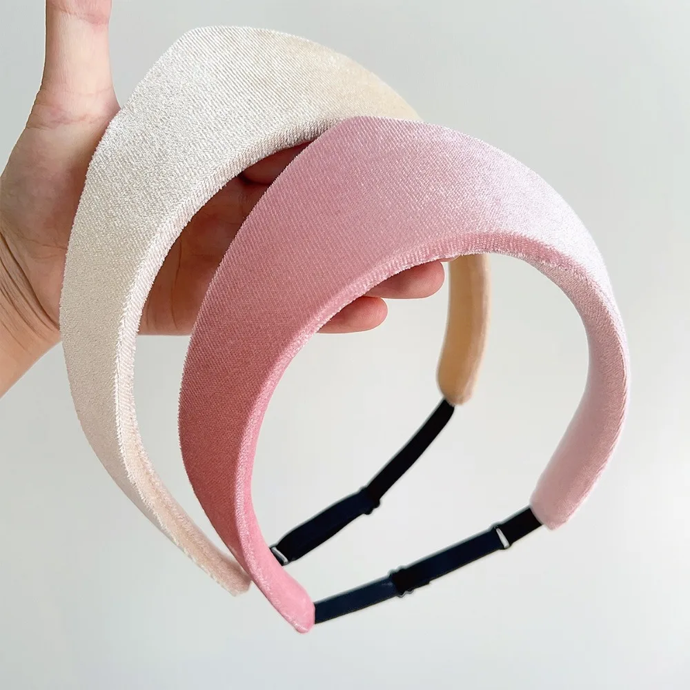 Neue Samt Frauen Stirnband Glatte Europäische und Amerikanische Haarnadel Stirnband Haar Hoop Dame Kopfbedeckungen – Detail 10
