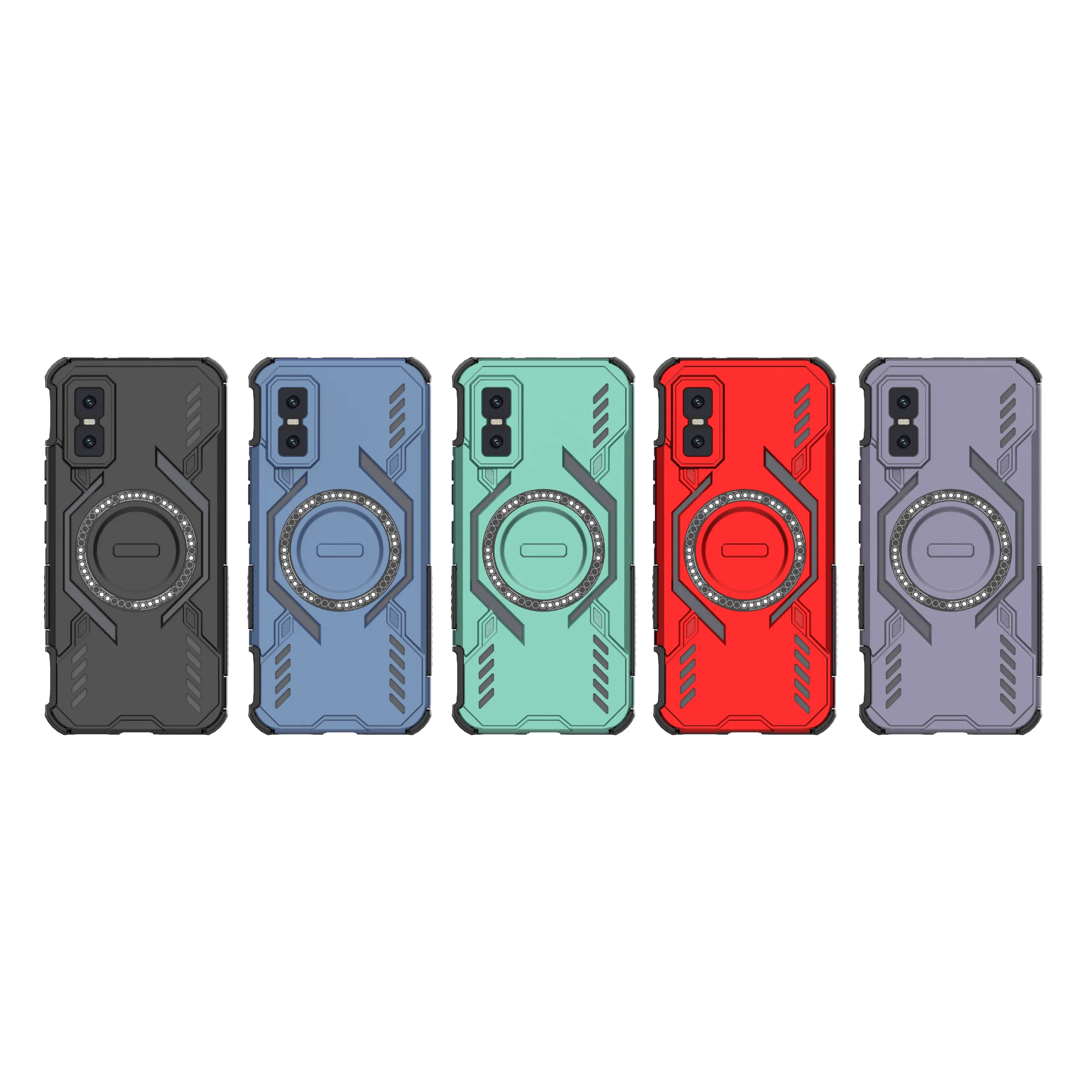 Enhanced Matte PC TPU Shockproof Protective Case with Heat Dissipation and Magnetic Features