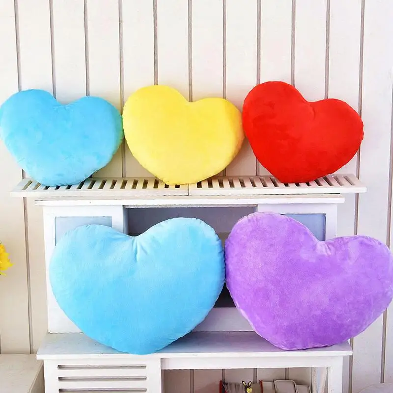 Cute Heart Shaped Plush Pillow Heart Plush Toys Soft Sleeping Pillow Comfortable Love Pillow Sofa Cushion Home Decor Lover Gift 2