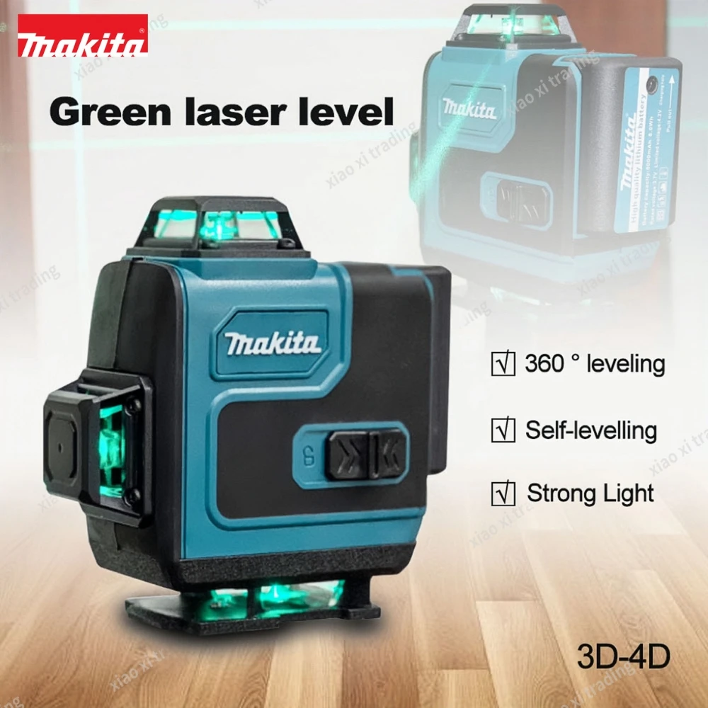 Laser Level Makita 16-Line 360 Horizontal Vertical Cross Green Light Wall-Mounted Portable