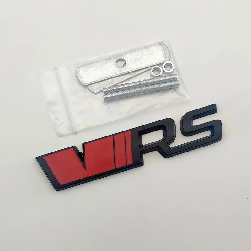 3d RS Logo VRS Emblem Nameplate Car Front Grille Trunk Badge RS VRS Accessories