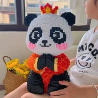 Giant Panda Building Blocks Cute Little Panda Small Particle Children's Puzzle Assembly Toys Birthday Gift Ornament 1