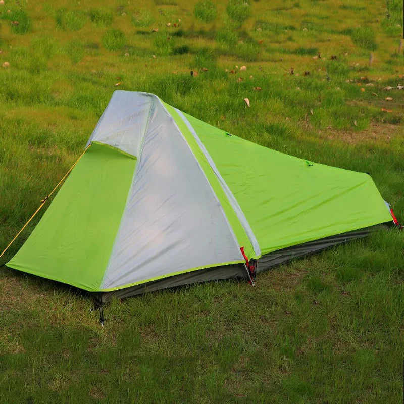 Alltel Genuine Ultra Light Outdoor Camping Mountaineering Outside Hiking Double Layer Aluminium Alloy Rod Single Person Tent