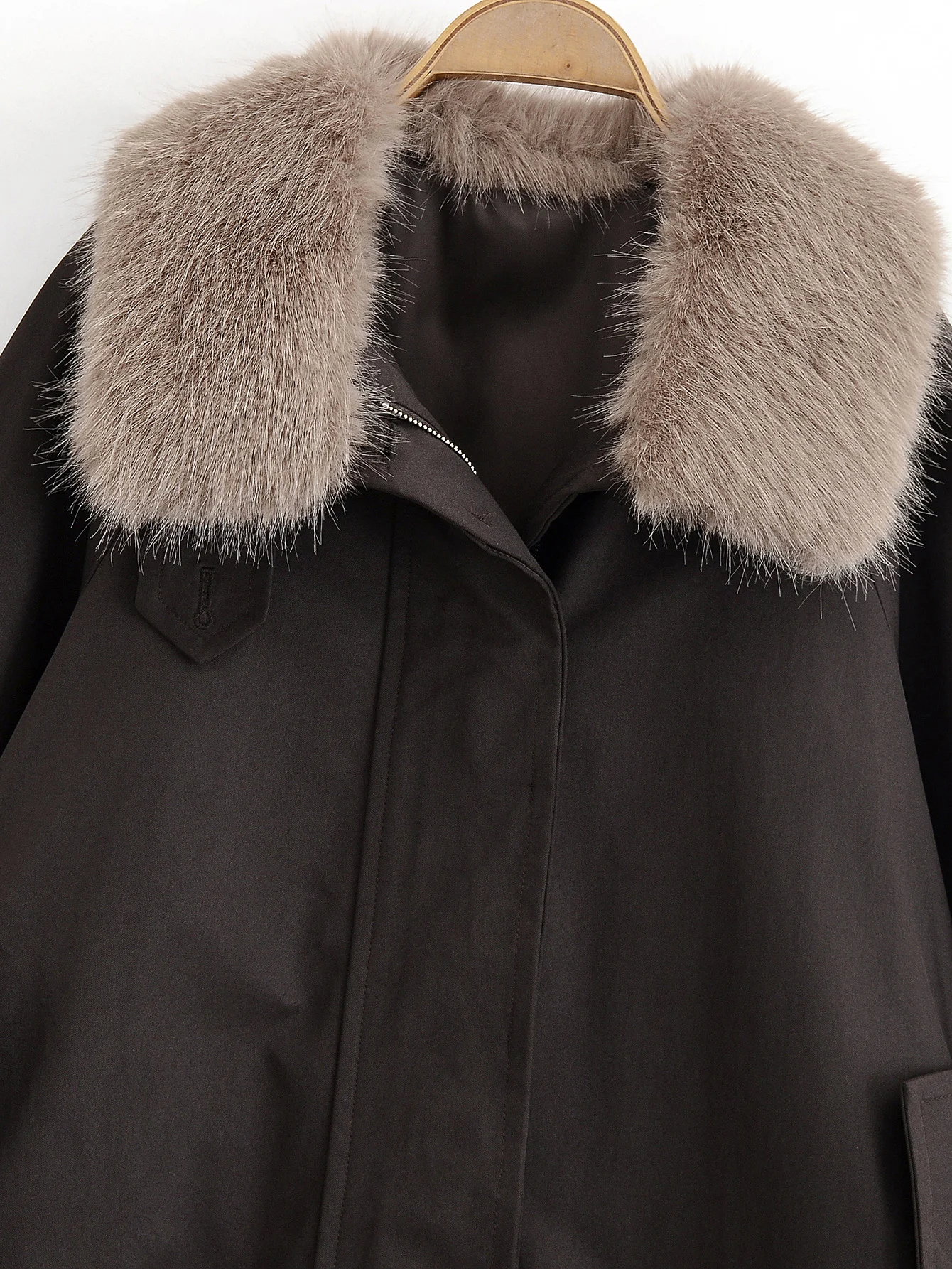 Women Faux Fur Turn-Down Collar Jacket Loose Long Sleeve Zipper Windbreaker Coat Female Autumn Winter Casual Streetwear Outwear