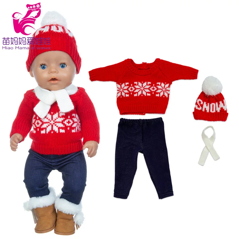 

Детская кукла зимний свитер Набор 18 дюймов Inchamerican Og кукла девочка одежда Новогодний подарок для девочки