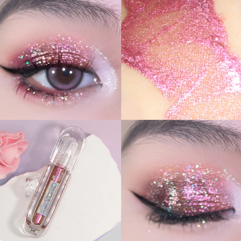 Chameleon Liquid Eye Shadow Pearlescent Shimmer Long Lasting Pearly Fine Sparkling Sequins Highlighter Eyeshadow Eye Makeup 5