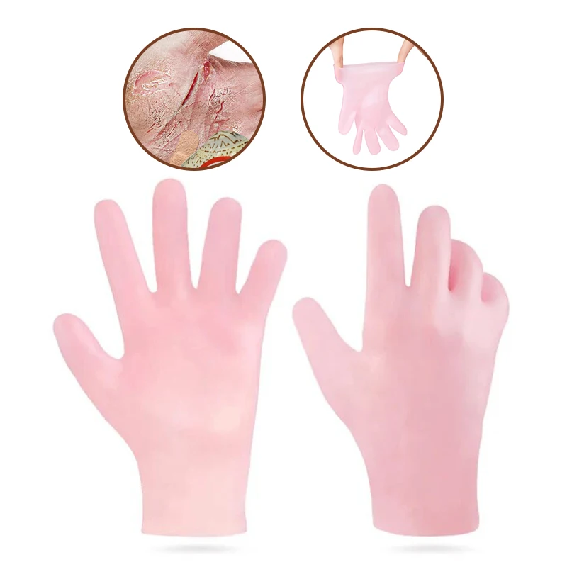 

Hand Foot Care Gloves Socks Silicone Gel Protector Exfoliating Moisturizing Anti Dry Cracking Dead Skin Removal Pain Relief Tool