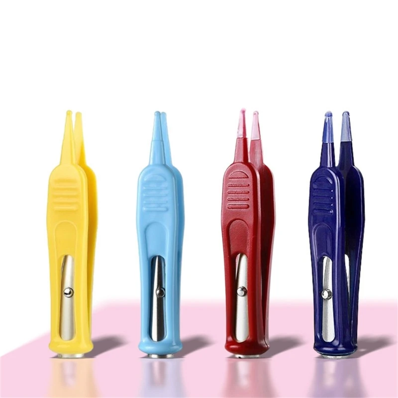 

Lighted Tweezers Baby Nasal Booger Cleaner Illuminates Snots Extractors Infant Tool Visible Light for Safe Dirt Removal