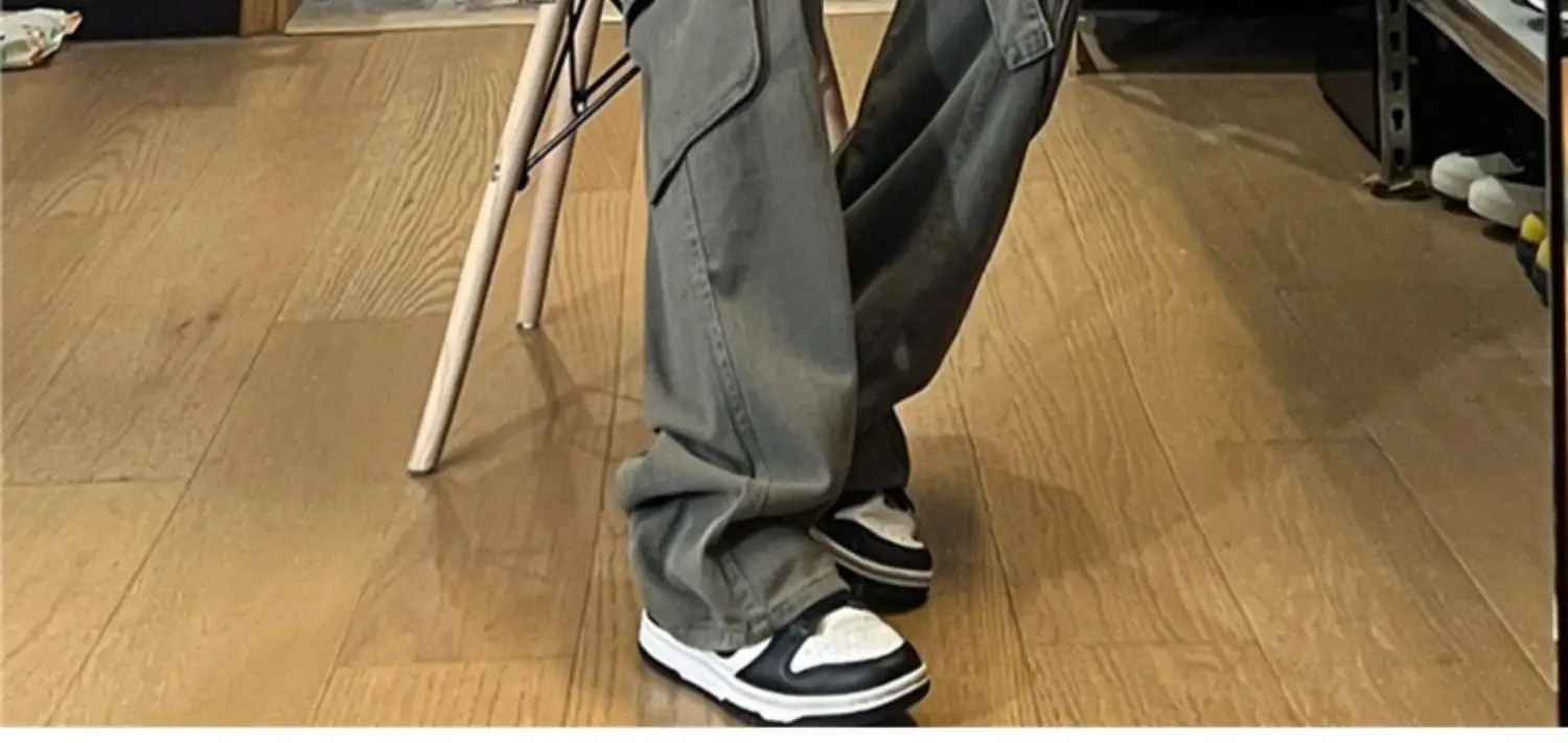 Description Picture 3 of itemMen's Pants 2024 Spring Summer Black Gray Thin Business Casual Pants Outdoor Elastic Breathable Straight Leg Sweatpants A100