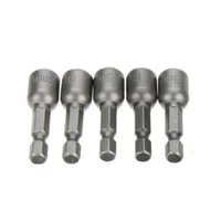 5pcs Socket Adapter Hex Drill Bit Magnetic Nut Driver Set 8mm 5/16" for Electric Drills Screw Driver Power Tool Accessories 1