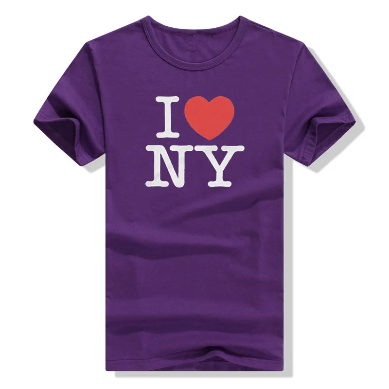 I Love NY Women's Men's Unisex Tee Tops I Love New York T-Shirt Sayings Quote Letters Printed Outfits Streetwear Style