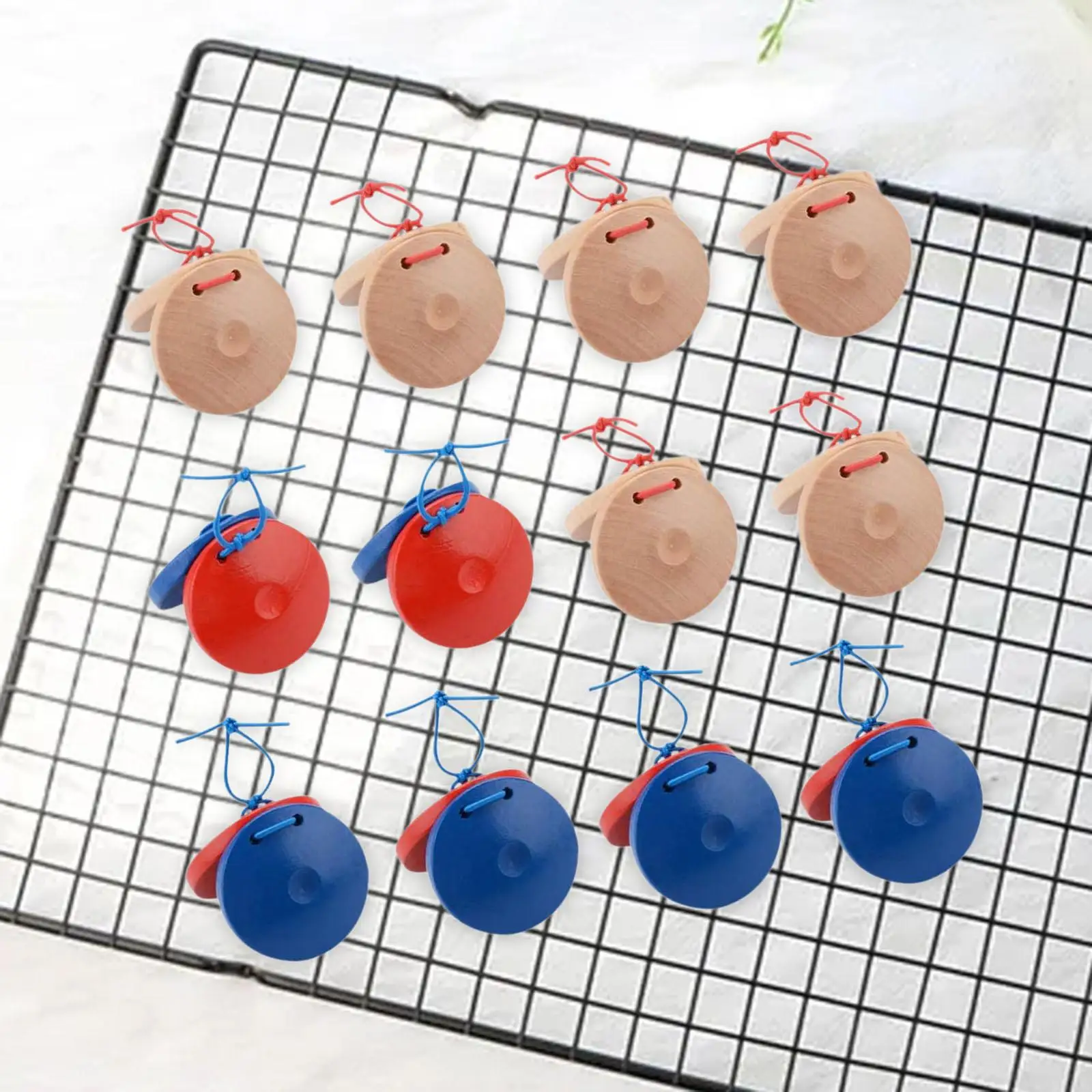 12Pcs Clap Board DIY Rhythm Hand Finger Castanets for Party Adult Toddlers