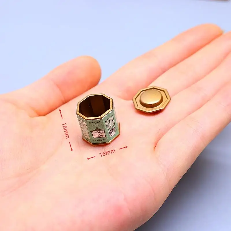 1Pcs Doll House Furniture Accessories 1:12 Doll House Coffee Can Tea Can Model Simulation Item Ornament Miniature Toys