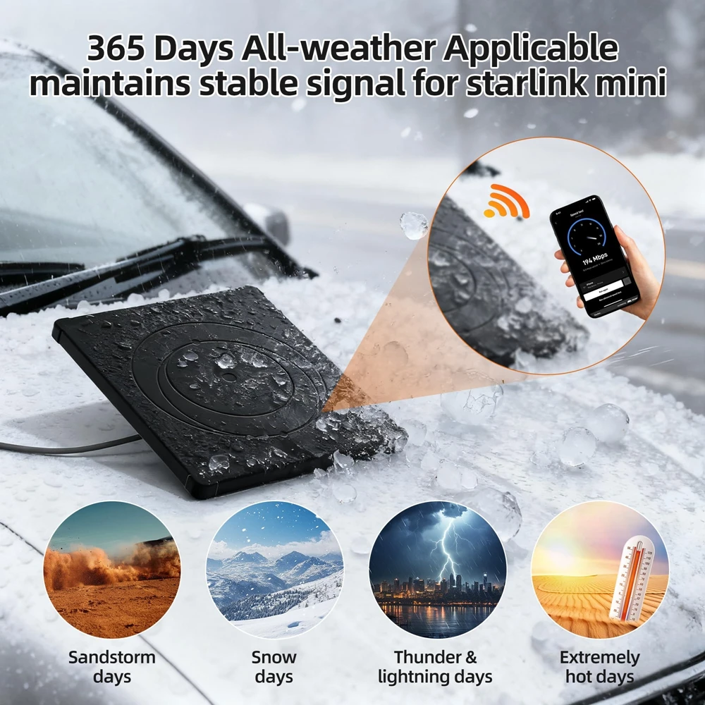 Silicone Protective Cover Hexagonal Heat Dissipation For Starlink Mini Accessories Shock-Absorbing Dustproof Waterproof Cover starlink protective cover