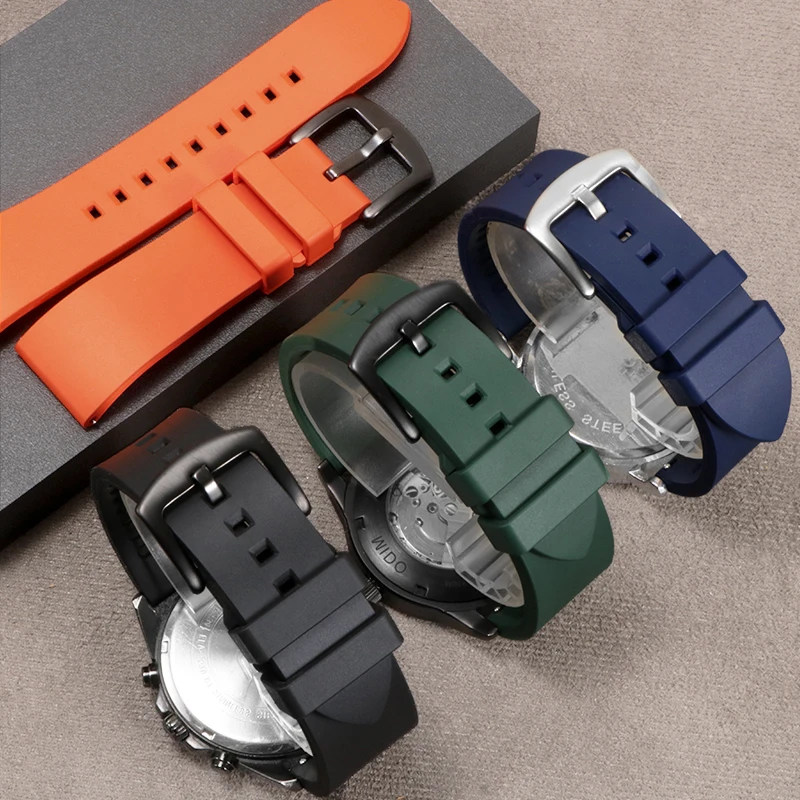 Quick Release FKM Rubber Watch Band - Sport Silicone Strap Bracelet (Multiple Sizes)