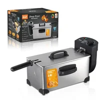 US/EU 110/220V Mini Electric Fryer Multifunction Home Electric Deep Fryers Commercial Kitchen Chicken French Fries Deep Fryer 2