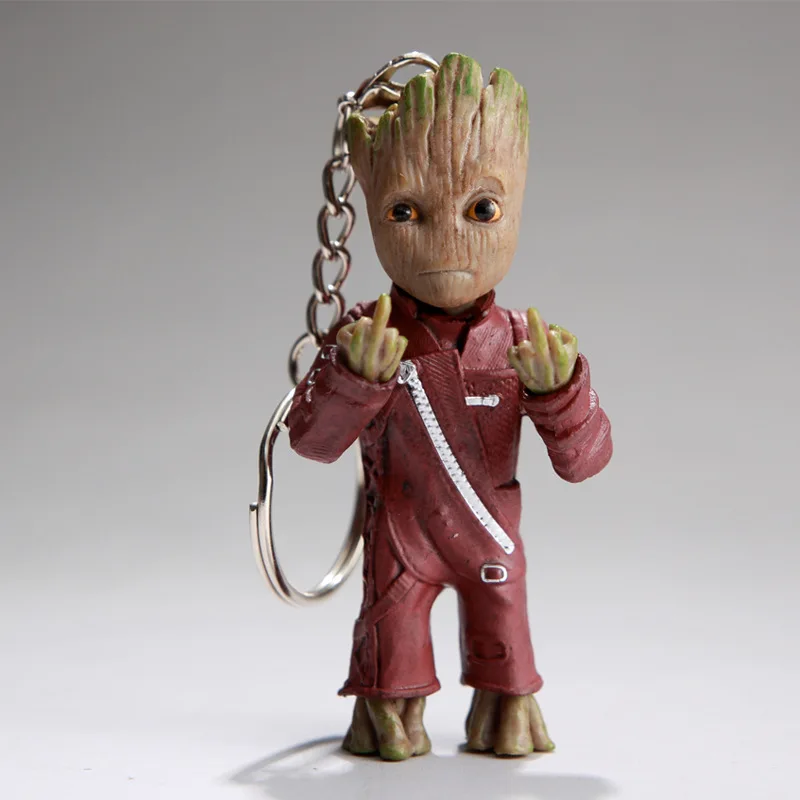 thumbnail image 1 of Llavero de Disney Anime Guardianes de la Galaxia Hombre Árbol Bebé Groot Figura Juguetes Accesorios Vengadores Llave Colgante Bolsa Colgante Regalo, 1 of 4