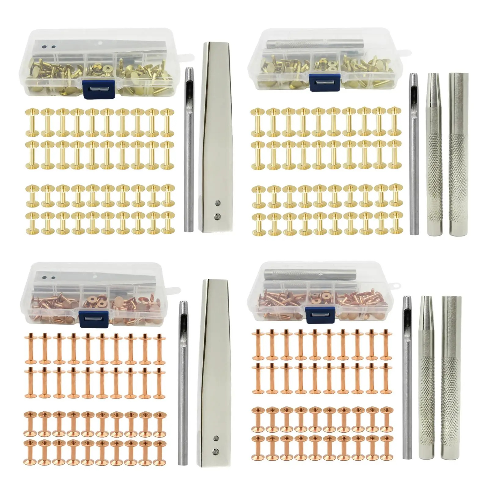 Premium Metal Rivet Kit-Sturdy Studs for DIY Leather Craft