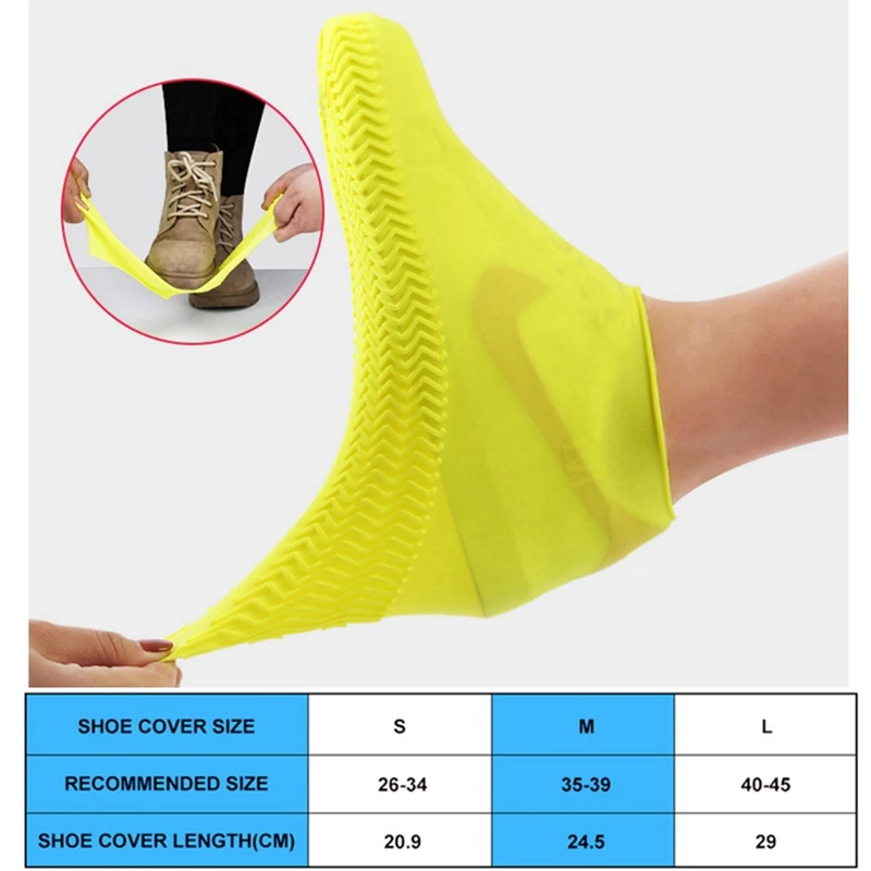 Waterproof Non-Slip Reusable Silicone Shoe Covers