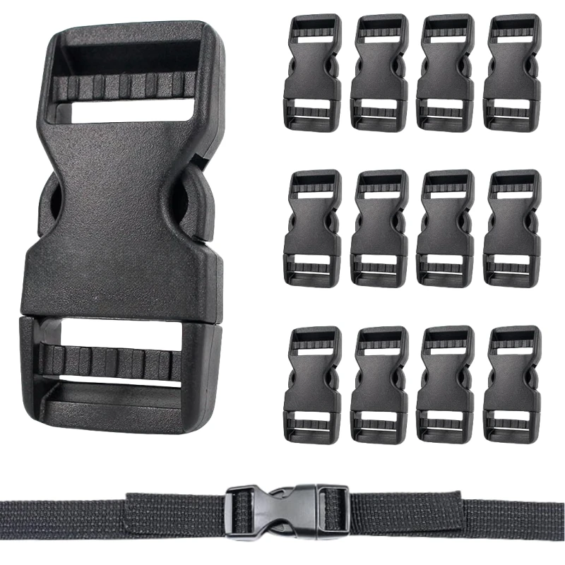 Plastic Side Release Buckle Belt Buckle for DIY Webbing Straps Paracord Bracelet Bag Clothing Accessories Pet Collar 10Pcs