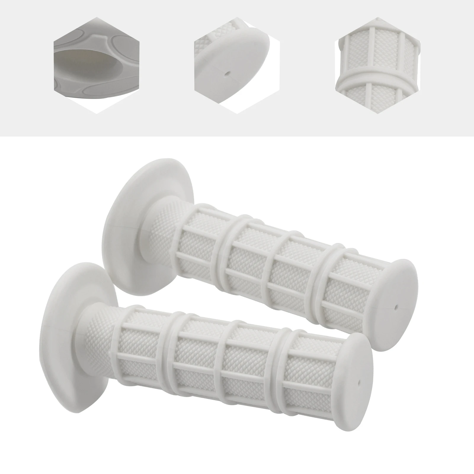 

Universal Motorcycle Handle Bar Throttle Grips Rubber Handlebar Grip 7 and 8 Inches