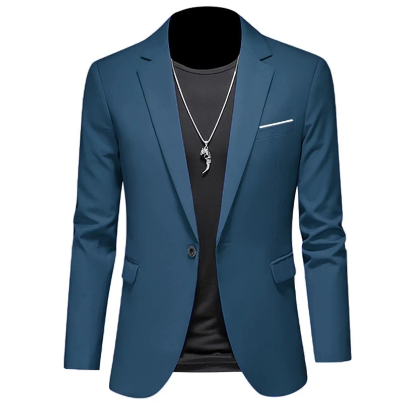 Men's Fashion Trend Groom Tuxedo Slim Fit Wedding Party Dress Business Casual Suit Jacket Banquet Single Blazers Coat mens blazer