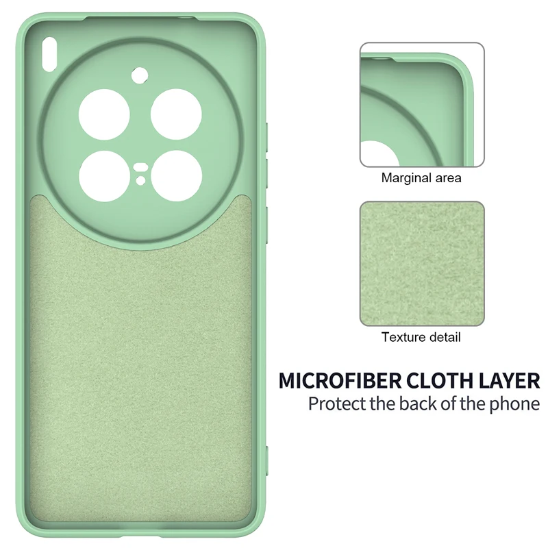 Soft Premium Liquid Silicone Case with Flocking Interior and Strap - Enhanced Protection and Style