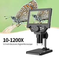 5.5" LCD Digital Microscope 1000X USB Digital Microscope with Adjustable LED for Error Coins PCB Compatible with MacOS Windows 1