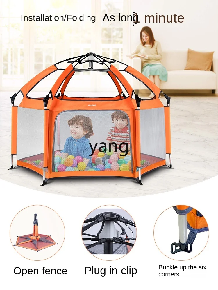 LMM Baby Tent Fence Exqline Game Fence Indoor Outdoor Small Apartment Fabric One-Click Installation Foldable