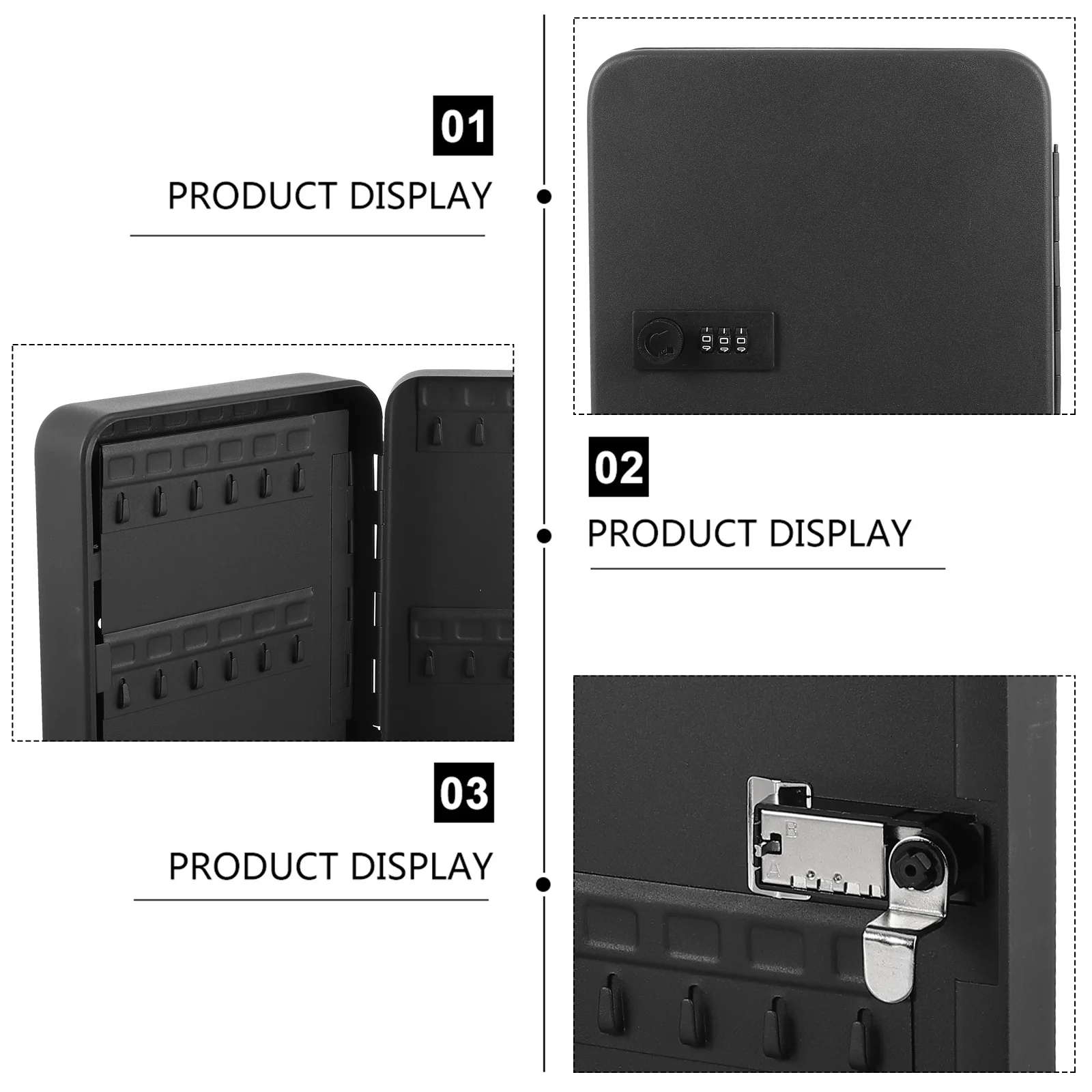 남성용 방수 부츠 라이너 48비트 키 박스 보안 캐비닛 조합 블랙 베이비