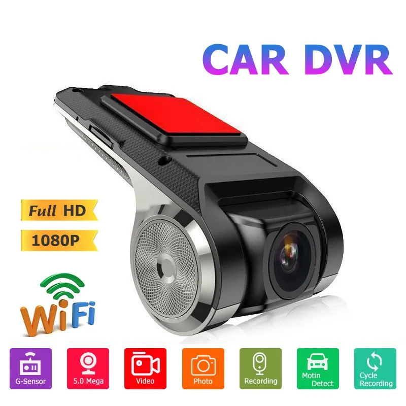 Hd 1080P Car Dvr Dash Videoregistratore Wifi Android Usb Camera Visione Notturna Loop Record G-Sensor 170 ° Grandangolare Registrar Dashcam