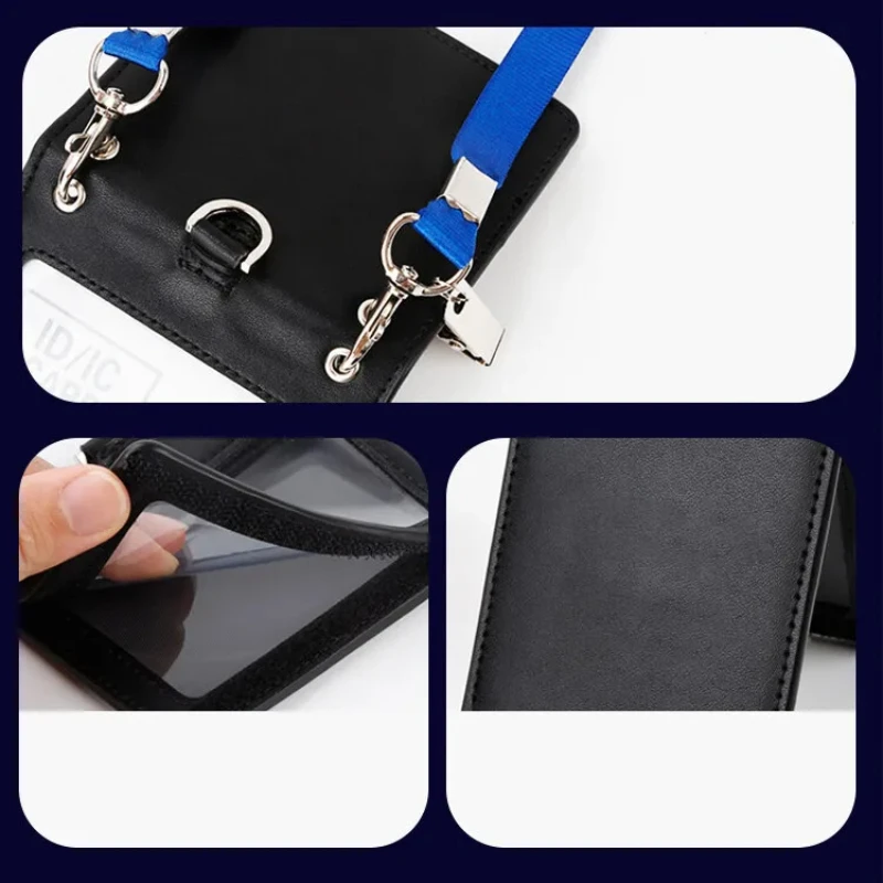 Aviation Flight Attendant Neck Lanyard Badge Holder Genuine Leather Staff Work Business Air Hostess Name Tag Id Cards Badg wallet card holder card holder credit card holder id card holder business card holder