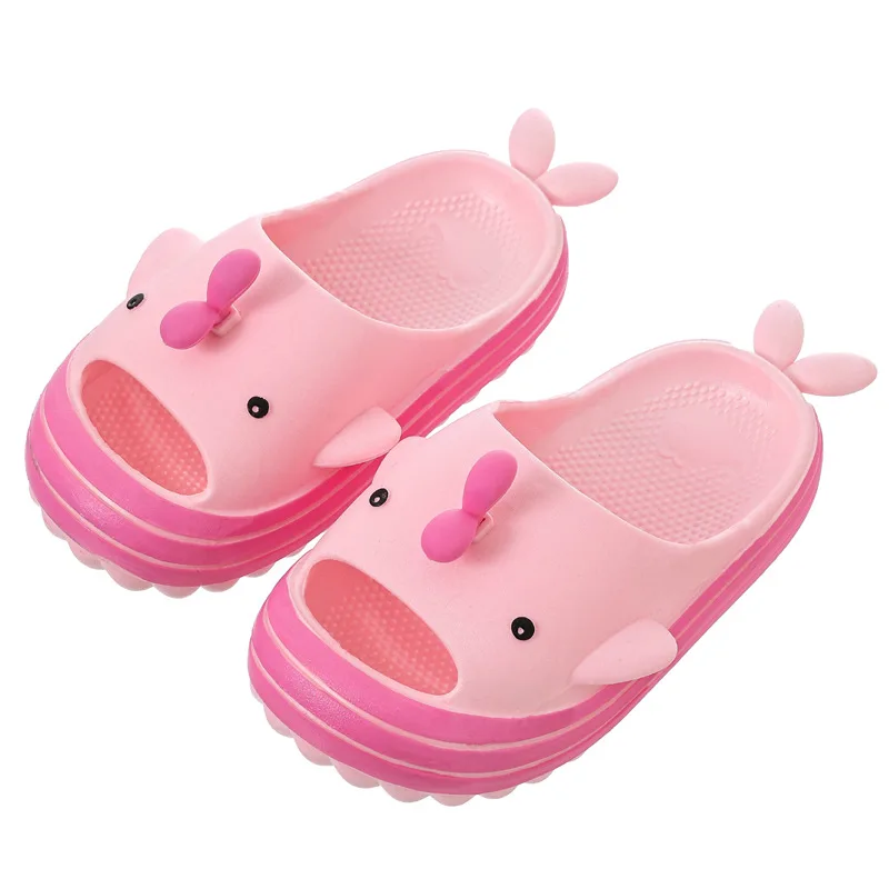 

Детские пляжные тапочки для мальчиков и девочек, домашняя обувь, летние толстые мягкие тапочки-подушки, сланцы, одежда для улицы, Нескользящие