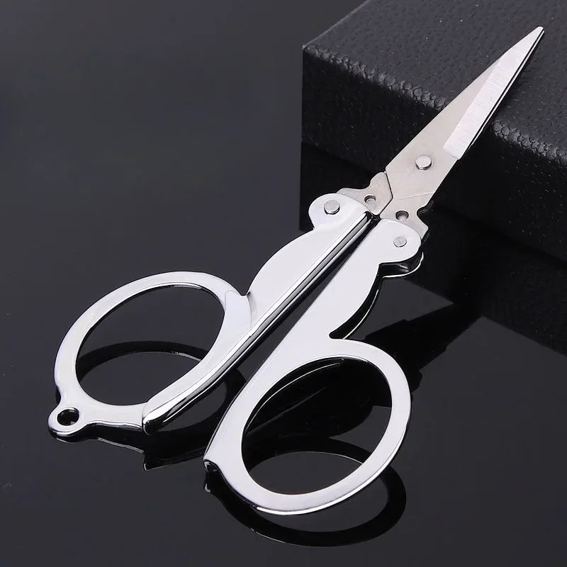 Folding Pocket Scissors Multifunctional Stainless Steel Folding Small Scissors Household Mini Thread Cutting Nail Tools Stainles 4