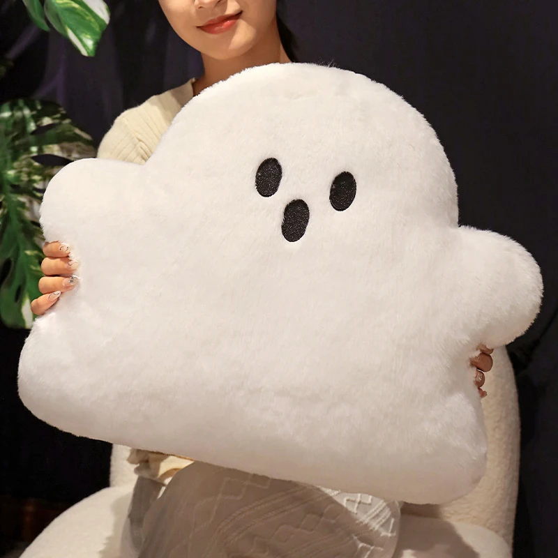 Kawaii Cloud Ghost Plush Throw Pillow Toys Cute Stuffed Soft Cartoon Baby Plushies Dolls Sofa Chair Cushion for Home Decor