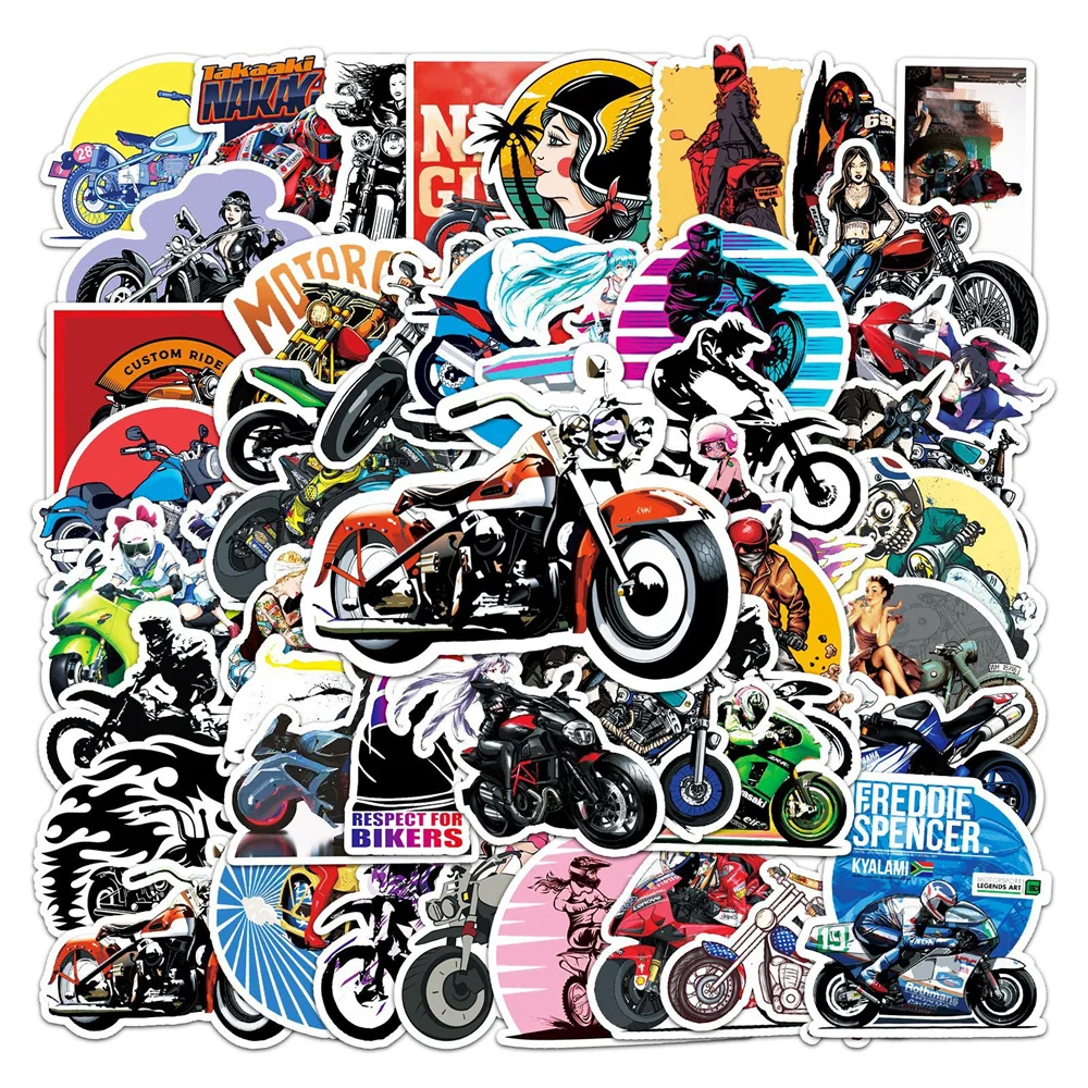 

10/30/50PCS Trend Personality Locomotive DIY Decorative Sticker Luggage Laptop Scooter Motorcycle Sticker Wholesale