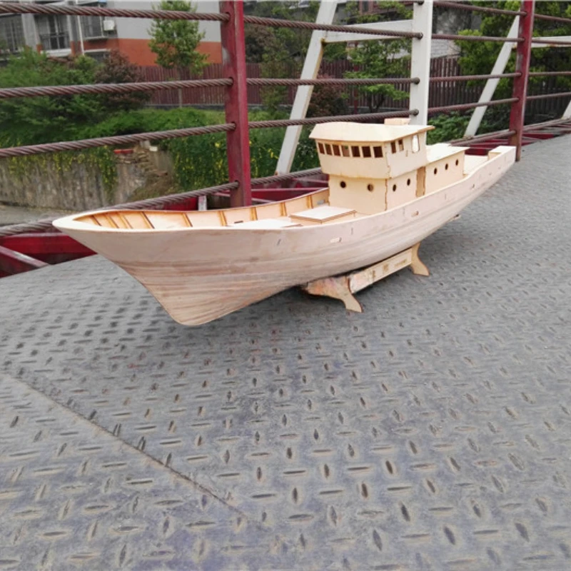 Zhejiang Fishing Trawler Model DIY Hand Assembled Frame Boat Wooden Ship Model Kit 2