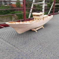 Zhejiang Fishing Trawler Model DIY Hand Assembled Frame Boat Wooden Ship Model Kit 2
